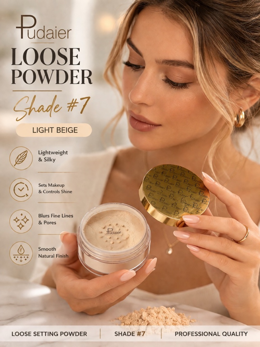 Lightweight loose powder